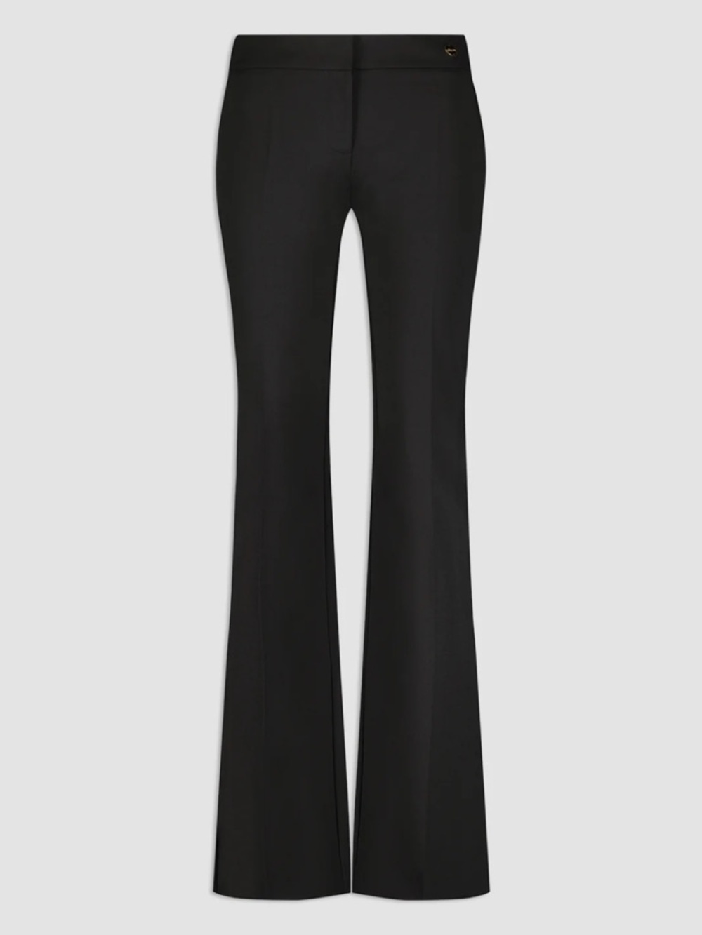 Black High-Rise Flare Trousers
